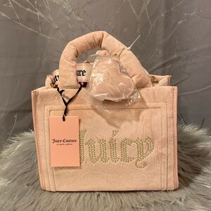 BNWT JUICY COUTURE Extra Spender Mini Tote in Pink Diamond